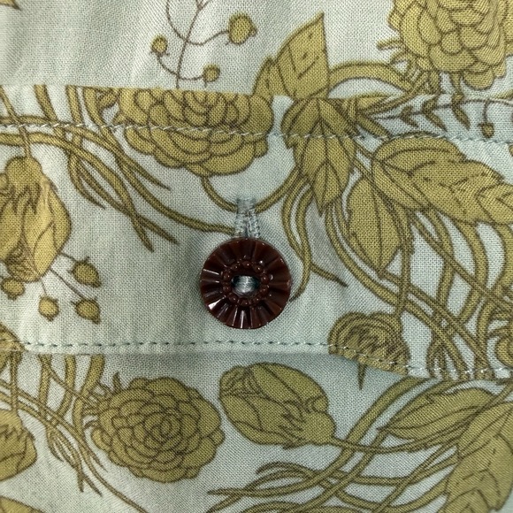 Matilda Jane Blouse Shirt Secret Fields Floral Mint & Olive Womens XS 3/4 Sleeve - Picture 6 of 14